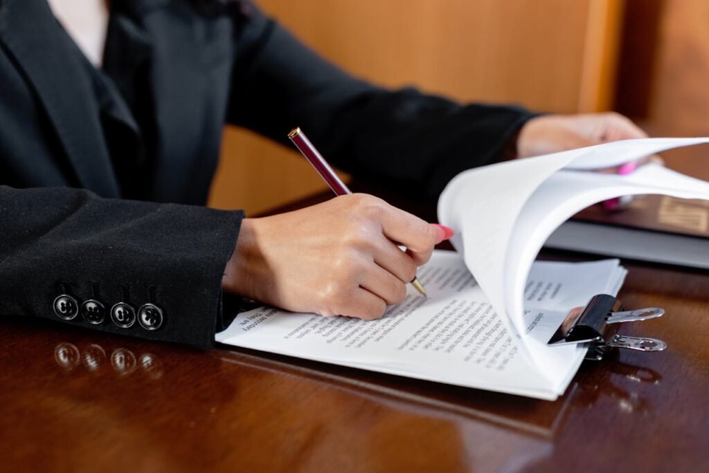 Terms and Conditions legal agreement on table